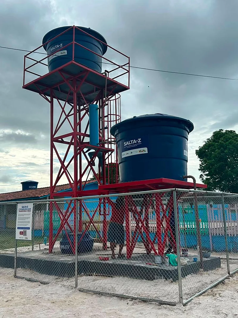 Sistema instalado em escola